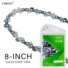 8" Chainsaw Chain Blade Fit Ryobi ONE 18V Pole Saw 3/8"LP 33DL 043"Gauge