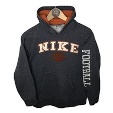 Vintage y2k nike air swoosh football grey hoodie sweater youth boys medium