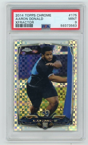 PSA 9 2014 Topps Chrome AARON DONALD RC Xfractor #175