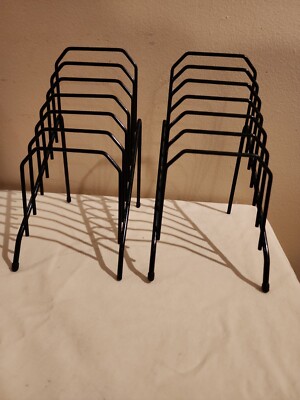 2 Pieces Multi Slot File Organizer Incline Desktop File Sorter Metal ...