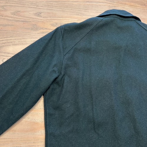 READ VTG 70s Sears Jeans Joint Green Wool 1/4 Zip Flannel Shirt L/S Disco Holes - Picture 18 of 24