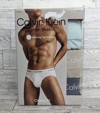 Calvin Klein Cotton Stretch Hip Brief 3 Pack Underwear Classic Fit Mens Size XL