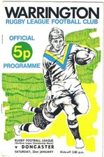 Warrington v Doncaster 1971/2 (22 Jan)