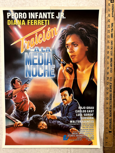Traicion A La Media Noche MCMXC Video Corp Original Vintage One Sheet Poster