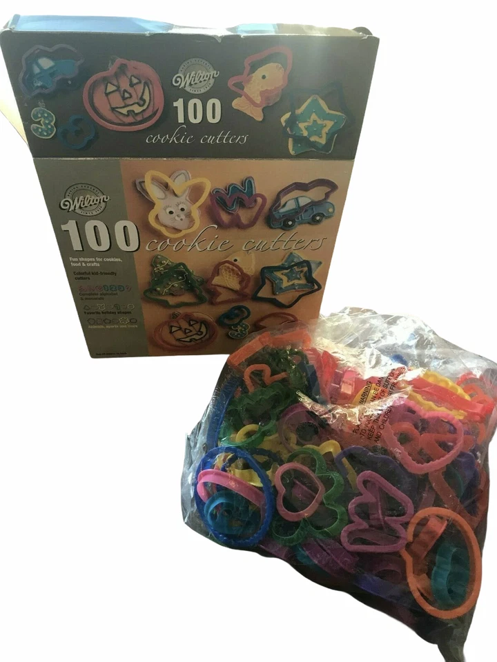 Wilton Set of 100 Plastic Cookie Cutters Animals, Sports, Alphabet, Halloween - Image 2 of 4