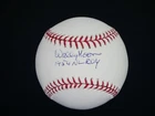WALLY MOON SIGNED OFFICIAL OMLB BASEBALL INSCRIBED 1954 NL ROY TRISTAR COA