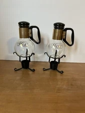 Vintage Silex Coffee Carafe His Hers MCM HEAT glass prop 1960s wedding gift