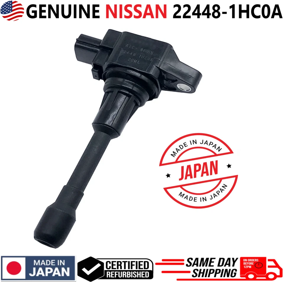 Bobina de encendido OEM NISSAN x1 para Nissan Versa y Versa Note 2012-2019, 22448-1HC0A Foto 4 de 4