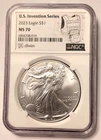 2023 NGC CERTIFIED MS70 American Silver Eagle US Invention Series DUPONT KEVLAR