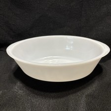Vintage GLASBAKE White Milk Glass Baking Dish J-224 2 QT NO LID Made In USA