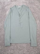 Athleta Sweater Womens Medium Blue Knit Henley