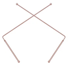 99.9% Copper Dowsing Rods - 2PCS Divining - for Ghost Hunting Bronze 