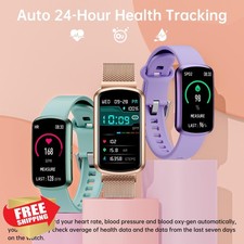 Health Fitness Tracker Smart Watch Heart Rate BP Oxy Rose Gold
