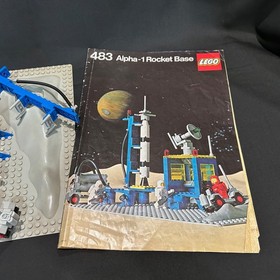 Lego Set 483-1 Alpha Rocket Base 94%  COMPLETE Instr NO BOX Play Wear 1981