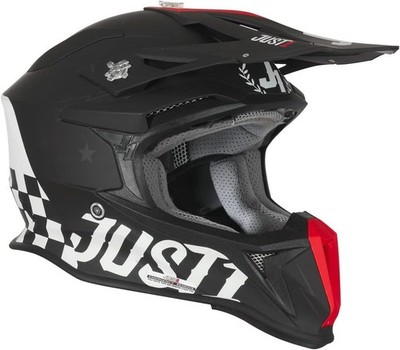 CROSS ENDURO Integralhelm JUST1 J18 MIPS Old School Schwarz Größe XS