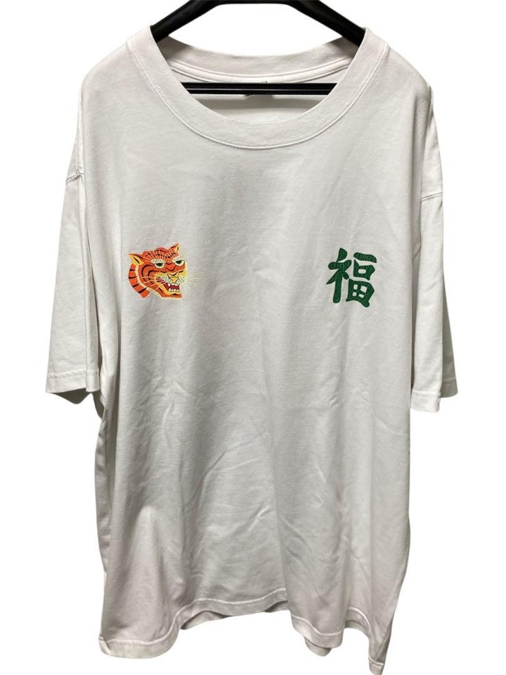 Houston Recycle US Cotton Tiger Print XXL T-Shirt White Used JAPAN | eBay