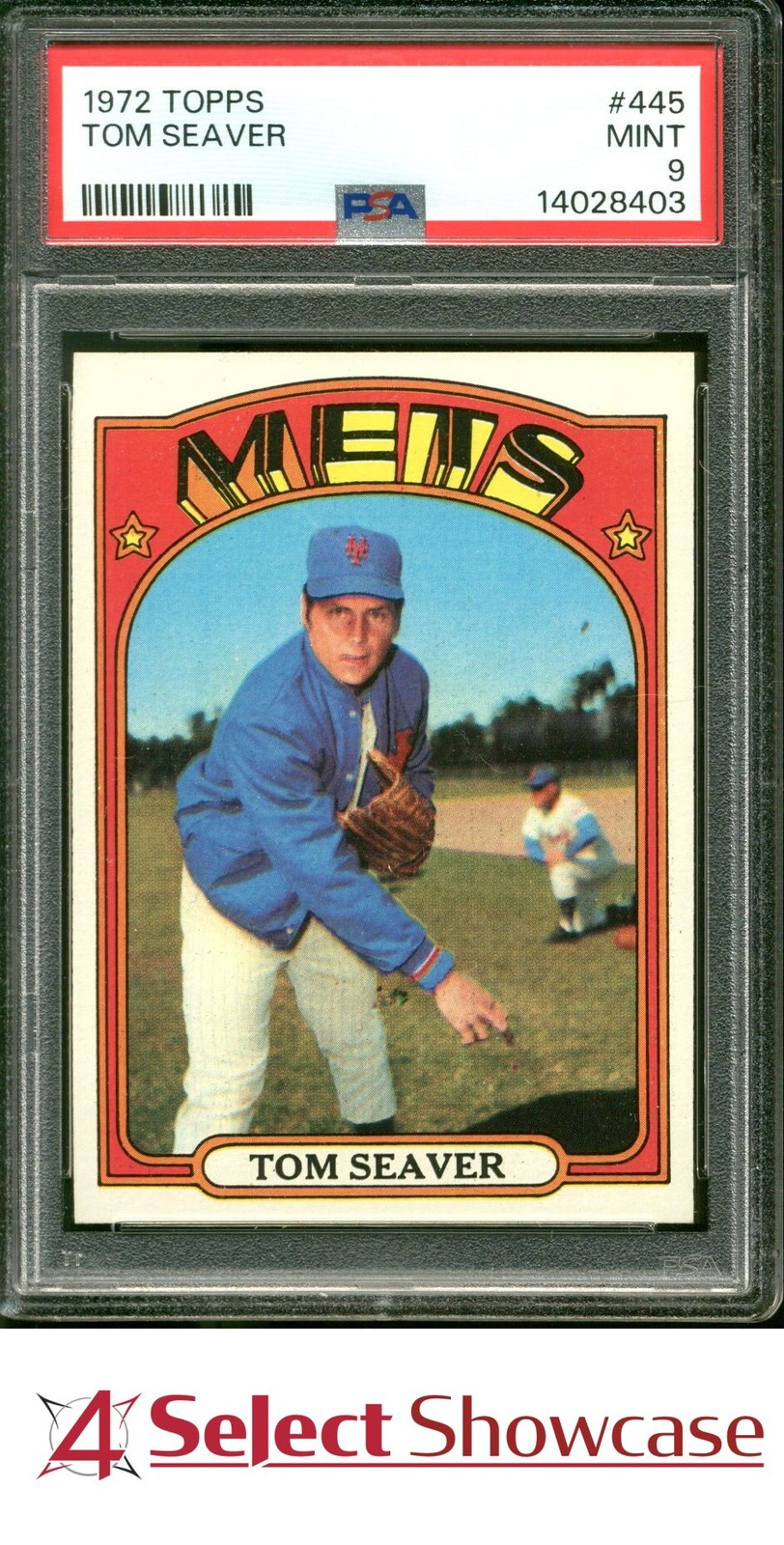 1972 TOPPS #445 TOM SEAVER METS HOF PSA 9