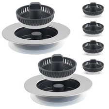 2 Pack Universal Kitchen Sink Drain Strainer Stopper, 3-in-1 Kitchen Sink Dra...