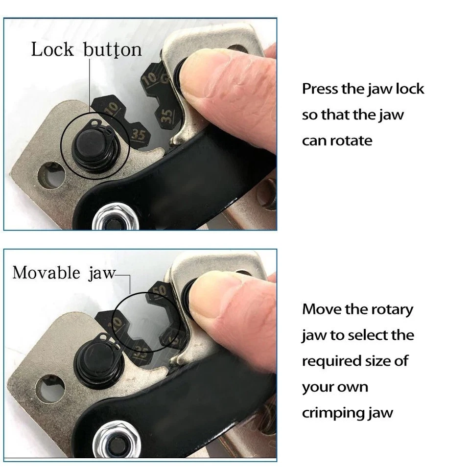 For 6-50mm² Plug Crimp Crimping Tool Wire Crimper Battery Cable Lug Cutter Kit - image 2 of 4