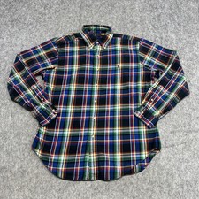 Ralph Lauren Shirt Mens Medium Plaid Classic Fit Button Down Long Sleeve Preppy