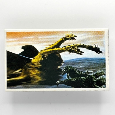 King Ghidorah vs Godzilla Menko Card Vintage Japan Toho Showa Photo Rare