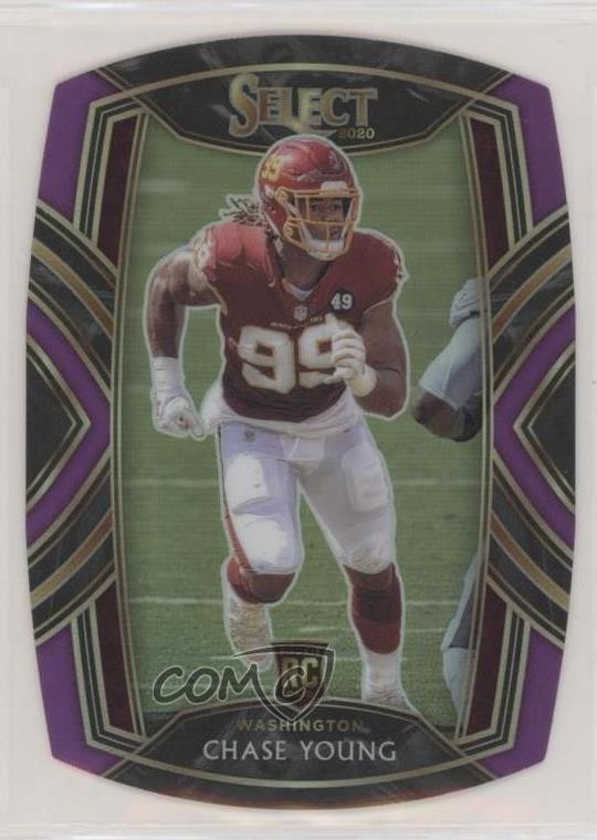 2020 Panini Select Club Level Purple Prizm Die-Cut Chase Young #264 ww1