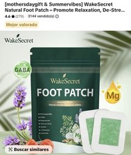 WakeSecret Natural Detox Foot Pads 20ct Ashwagandha GABA Magnesium Zeolite