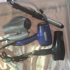Hair Tools Lot 4 Conair Vital Sassoon Hair Dryer and Straightener Flat Iron Used