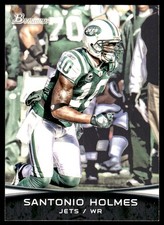 Santonio Holmes 2012 Bowman #41 Jets NFL READ FREE SHIPPING AutographDen