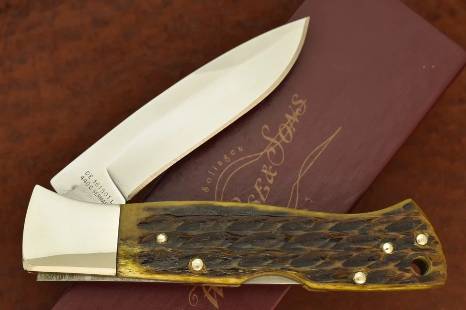RARE CASE XX MADE IN SOLINGEN GERMANY GREEB BONE JUMBO LOCKBACK KNIFE (27855) - Image 2 of 4
