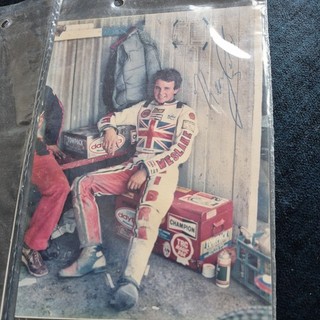 Kenny Carter Speedway Photograph signed.