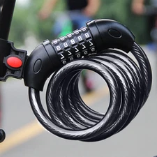 5-Digit Heavy Duty Combination Password Bike Lock Cable Bicycle Anti Theft Lock