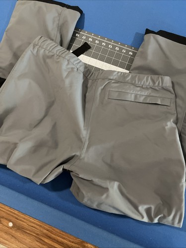 Duluth Trading Pantaloni Antipioggia Uomo L X 32 Grigio/Nero Nylon Vento Pioggia Pesce Escursione - Foto 8 di 9