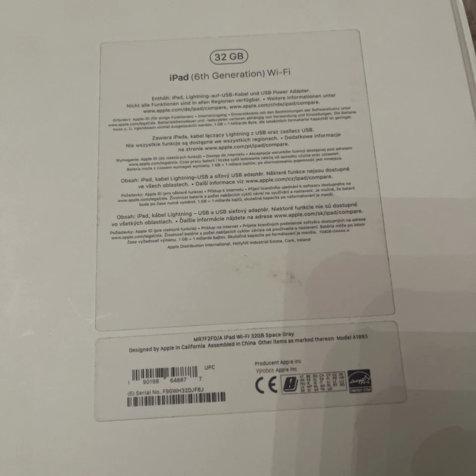 Apple iPad 6th Generation WIFI Space Grey Verpackung Top Tech.& Optisch einwandf - Bild 4 von 4