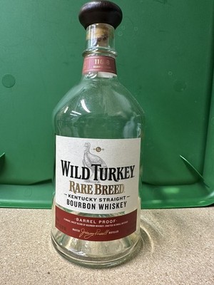 Wild Turkey Rare Breed KY Bourbon Whiskey Empty Bottle & Cork 750ml