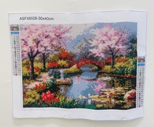 Cherry Blossoms Tree Diamond Art Completed. 30x40cm. A+Seller.
