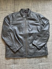 AIM Lederjacke Lammlederjacke Gr. L 50 weiches Leder Bikerjacke anthrazit