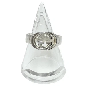 Bague Gucci imbriquée G Ag925 argent US6,5 argent sterling bijoux d'occasion
