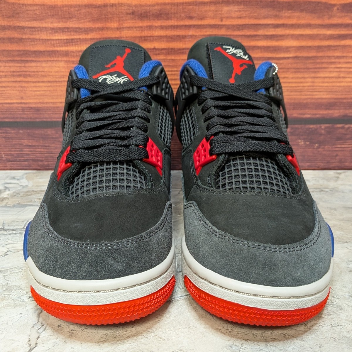 Nike Air Jordan 4 Retro Rare Air Men's 10.5 Black Red Blue FV5029