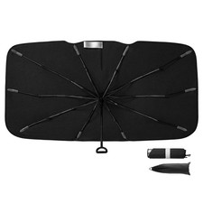 Car Windshield Sun Shade Umbrella, Foldable Sunshade Cover, Medium Front Wi...