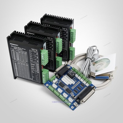 CNC Kit 3 Axis Breakout Board & Stepper Driver EMA2-050D42 18-50VDC 1.0A-4.2A