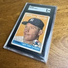 1958 Topps #150 Mickey Mantle HOF SGC 1 PR!!