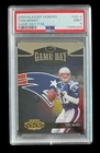 2005 playoff honors #GD4 tom brady; game day foil /250 logo insert PSA 9