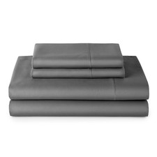 3-Piece 400 Thread Count Grey Performance Bed Sheet Set, Twin
