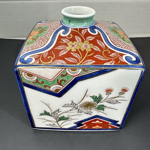 Jarrón de cerámica vintage Tiffany & Co cuadrado de 4,5" flor de cerezo oriental - Imagen 5 de 17