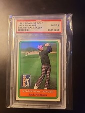 1981 Donruss Stat Leader Golf Jack Nicklaus Rookie Card PSA 9 SUPER SHARP...