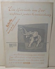 Alter Hausser Faltblatt Katalog Prospekt Zootiere
