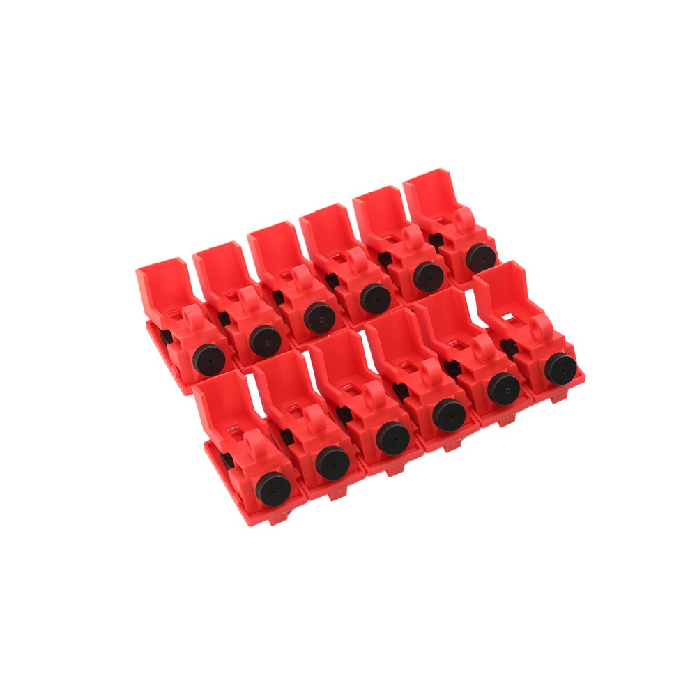 12pcs Circuit Breaker Lockout Device 120-277V Clamp-On Single Pole Lockout Kit