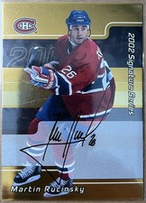 2001-02 Be a Player Signature Series Autograph Gold Martin Rucinsky 117 Canadien