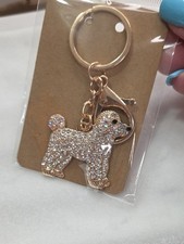 Ladies Clear Rhinestone Dog Keychain Bag Charm Purse Charm Accessories NEW